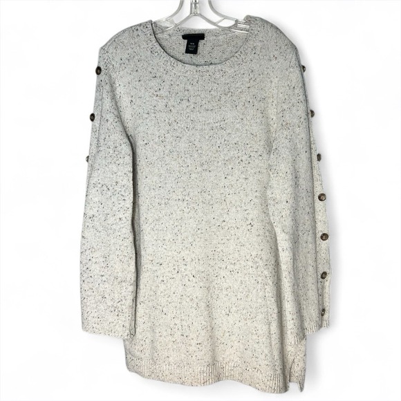 Lane Bryant Sweaters - Lane Bryant Women's Knit Sweater Beige Button Wide Sleeve Size 14/16